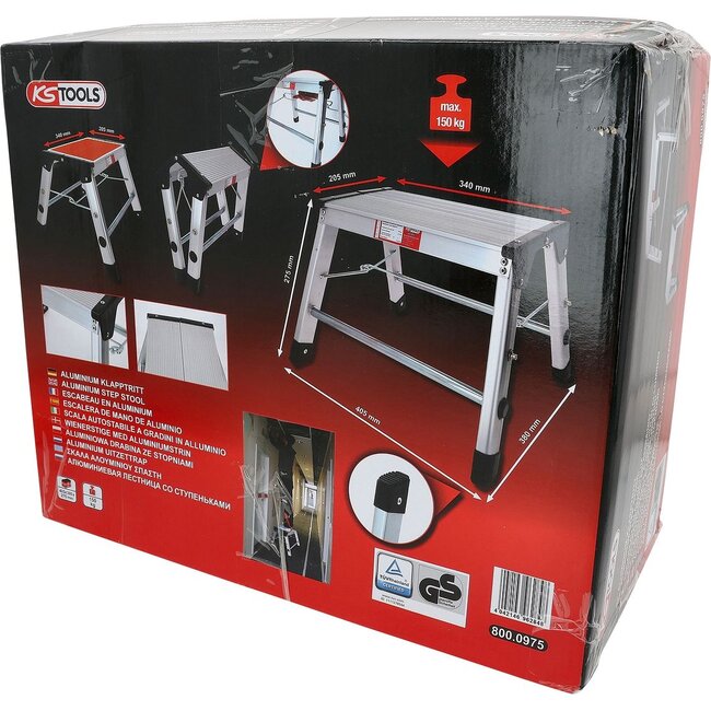 KS Tools Aluminium step stool - 800.0975