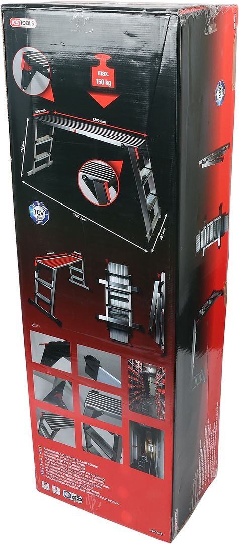 KS Tools Aluminium veiligheids plateau - 1650x380x730mm - 800.0985, foto 3 van 6