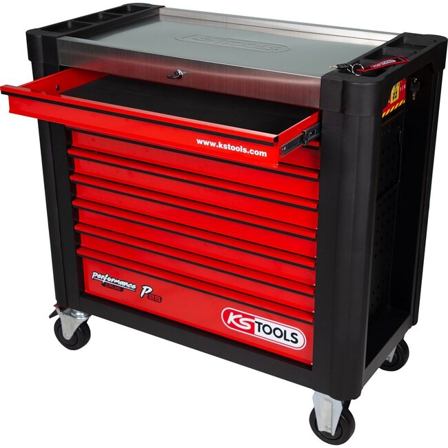 KS Tools Performanceplus workshop tool trolley set P25 with 660 tools for 8 drawer - 825.8660