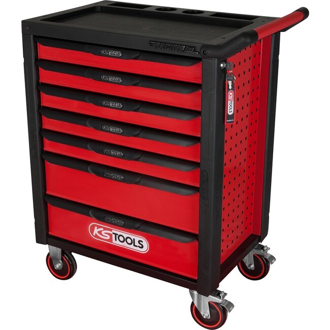 KS Tools RACINGline ZWART/ROOD gereedschapswagen met 7 laden - 826.0007