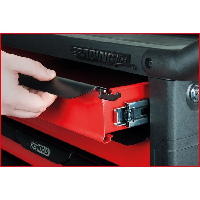 KS Tools RACINGline BLACK/RED toolbox with seven drawers and 215 premium tools - 826.7215