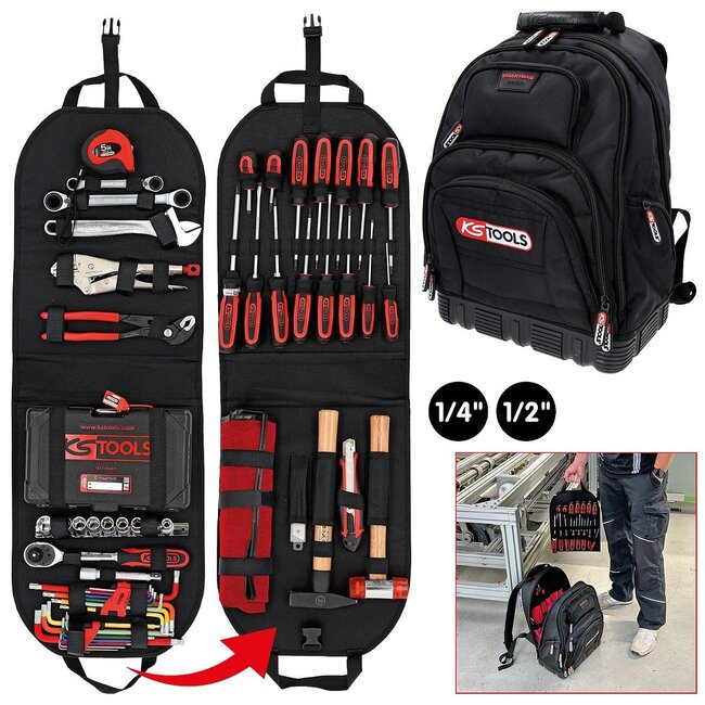 KS Tools Universal-Werkzeugrucksack, 328-tlg - 850.0131