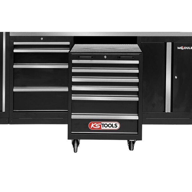 KS Tools Système d’armoires d’atelier , plateau en acier inoxydable - 866.6000