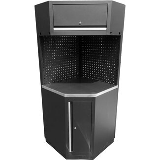 KS Tools Werkplaatskastsysteem hoekmodule - RVS-werkblad