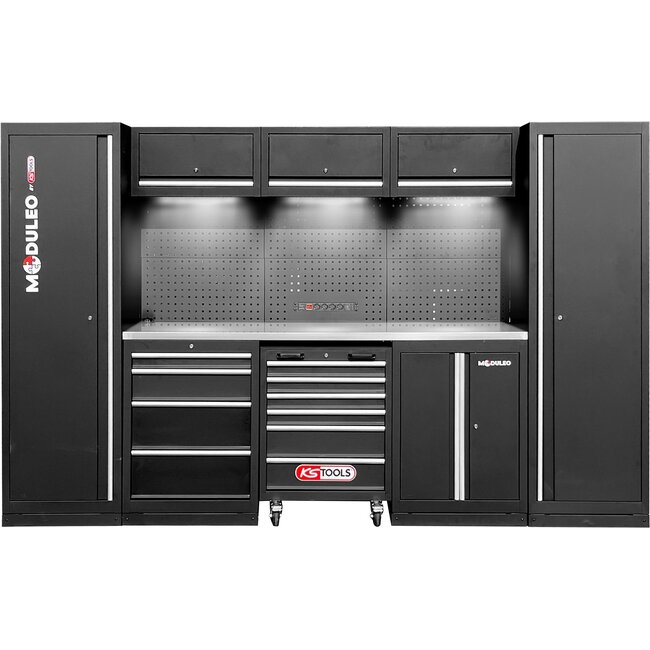 KS Tools Werkstatt-Schranksystem, gerade, 3240 x 500 mm - 866.6205