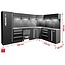 KS Tools Workshop cabinet system, L form, 3400 x 2120 mm, option 1 - 866.6210