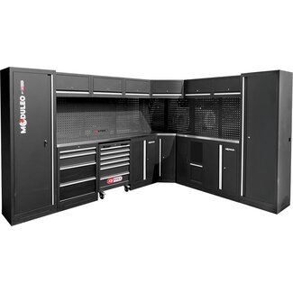 KS Tools Werkstatt-Schranksystem, L-Form, 3400 x 2720 mm, Variante 1