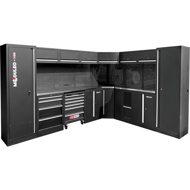 KS Tools Workshop cabinet system, L form, 3400 x 2720 mm, option 1 - 866.6215