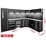 KS Tools Système d’armoire d’atelier, forme en L, 3400 x 2120 mm, variante 2 - 866.6220