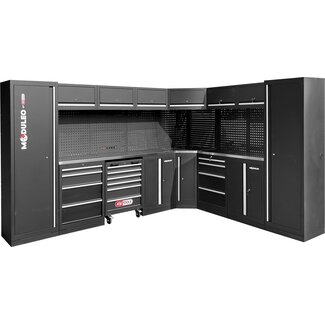 KS Tools Werkstatt-Schranksystem, L-Form, 3400 x 2720 mm, Variante 2