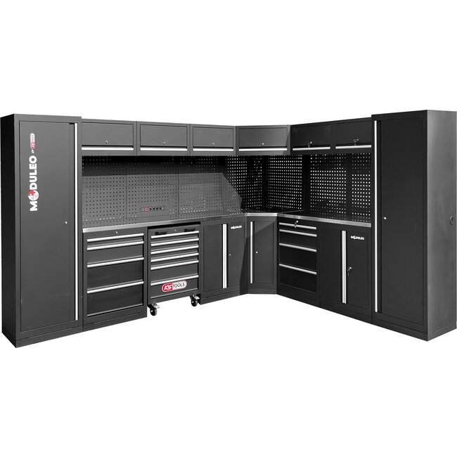 KS Tools Workshop cabinet system, L form, 3400 x 2720 mm, option 2 - 866.6225