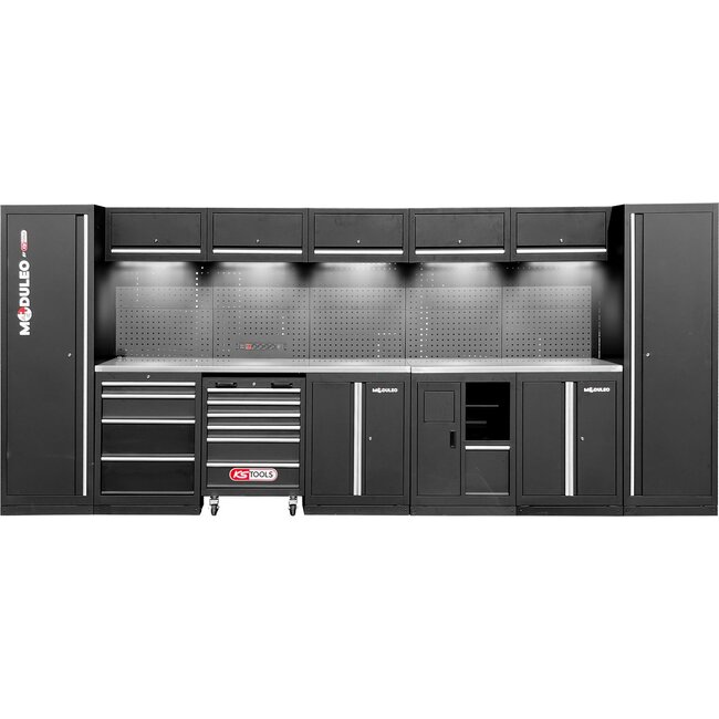 KS Tools Workshop cabinet system, straight, 4600 x 500 mm, option 2 - 866.6235