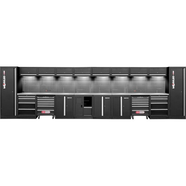 KS Tools Werkstatt-Schranksystem, gerade, 6640 x 500 mm, Variante 2 - 866.6250