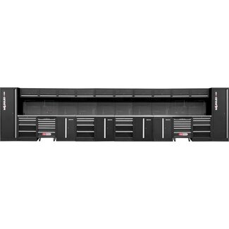 KS Tools Werkstatt-Schranksystem, gerade, 8000 x 500 mm, Variante 2