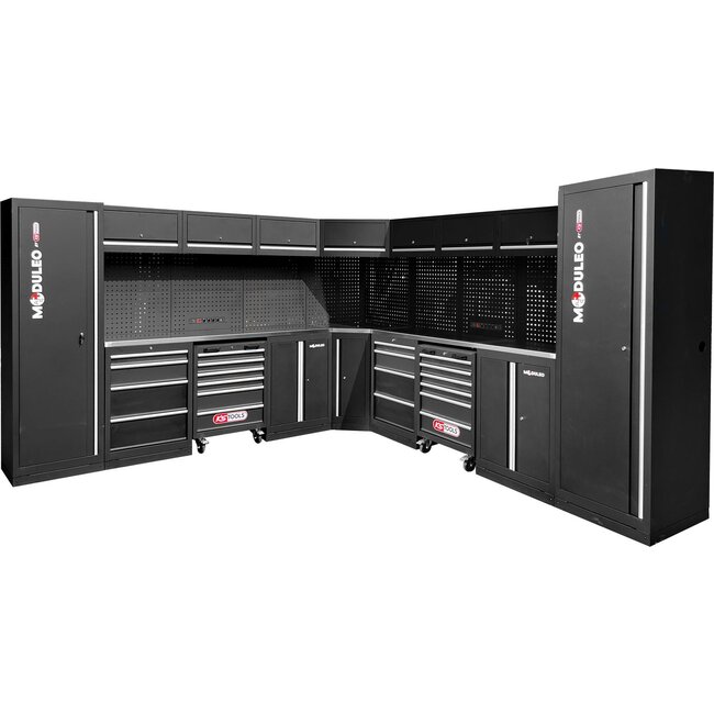 KS Tools Workshop cabinet system, L form, 3400 x 3400 mm - 866.6285