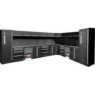 KS Tools Werkstatt-Schranksystem, L-Form, 4760 x 3400 mm