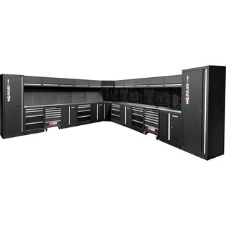 KS Tools Werkstatt-Schranksystem, L-Form, 4760 x 4760 mm