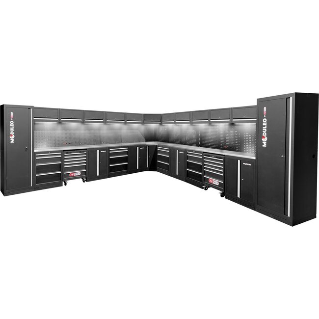 KS Tools Werkstatt-Schranksystem, L-Form, 4760 x 4760 mm - 866.6295