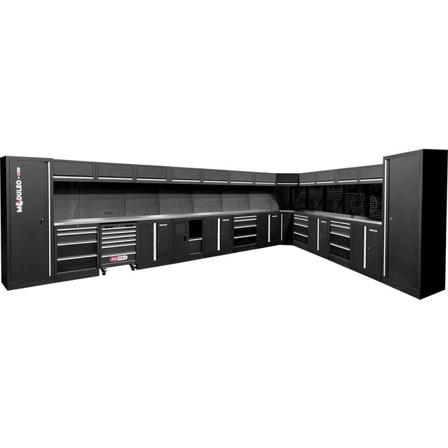 KS Tools Workshop cabinet system, L form, 6120 x 4080 mm - 866.6305