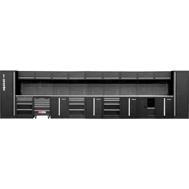 KS Tools Workshop cabinet system, straight, 7320 x 500 mm, option 1 - 866.6310