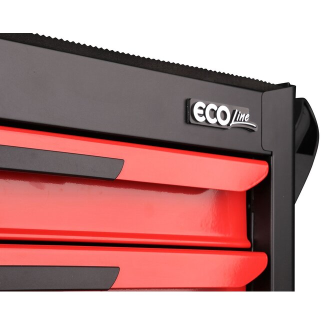 KS Tools ECOline BLACK/RED toolbox with 7 drawers - 897.0007