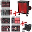 KS Tools ECOline ZWART/ROOD gereedschapswagen met 7 laden en 598 - delig Premium gereedschap - 897.7598
