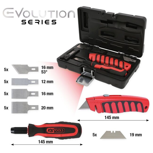 KS Tools Messer-Schaber-Satz, 27-tlg - 907.2200