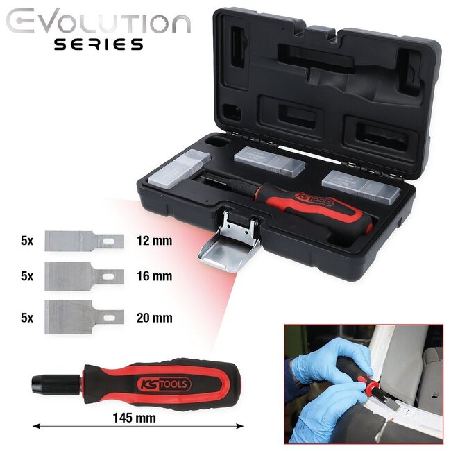 KS Tools Manche porte-couteau double-corps, 16pcs - 907.2255