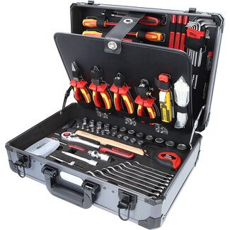 KS Tools 1/4" + 1/2" Valise d'électricien, 128 pièces