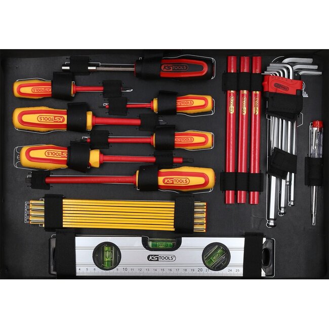 KS Tools 1/4" + 1/2" Elektriciens gereedschapset - 128 - delig - 911.0628