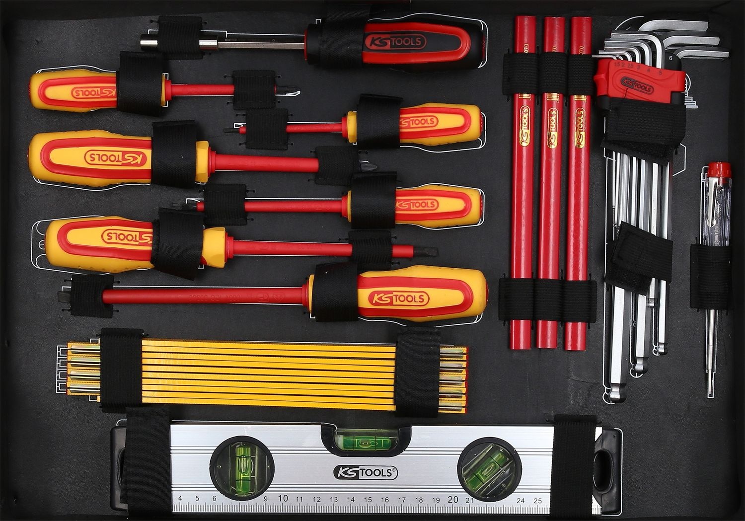 KS Tools 1/4" + 1/2" Elektriciens gereedschapset - 128 - delig - 911.0628, foto 6 van 6