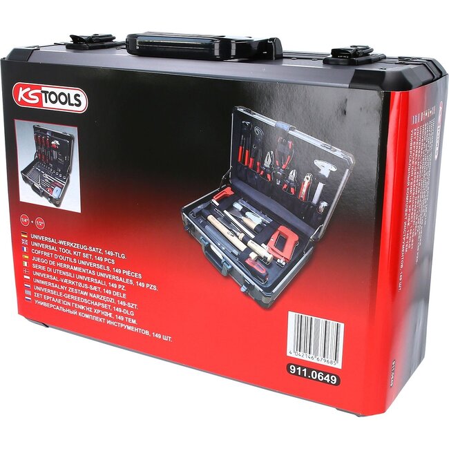 KS Tools 1/4" + 1/2" Coffret d'outils universels, 149 pièces - 911.0649