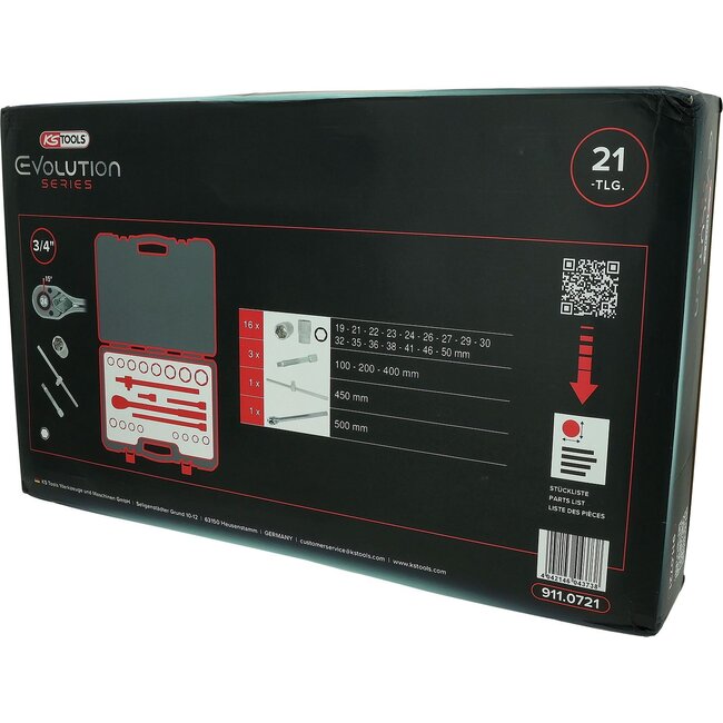 KS Tools 3/4" Dopsleutelset - 21 - delig - zeskant - 911.0721