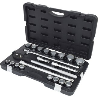 KS Tools 3/4" Coffret de douilles, 21 pcs 12 pans
