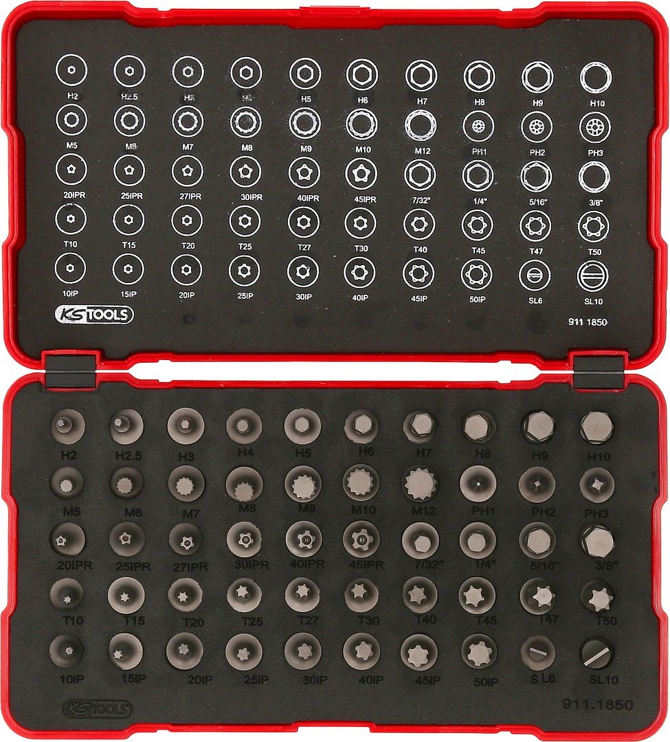 KS Tools 1/4" bit-dopsleutelset - extra kort - 50 - delig - 911.1850, foto 6 van 6