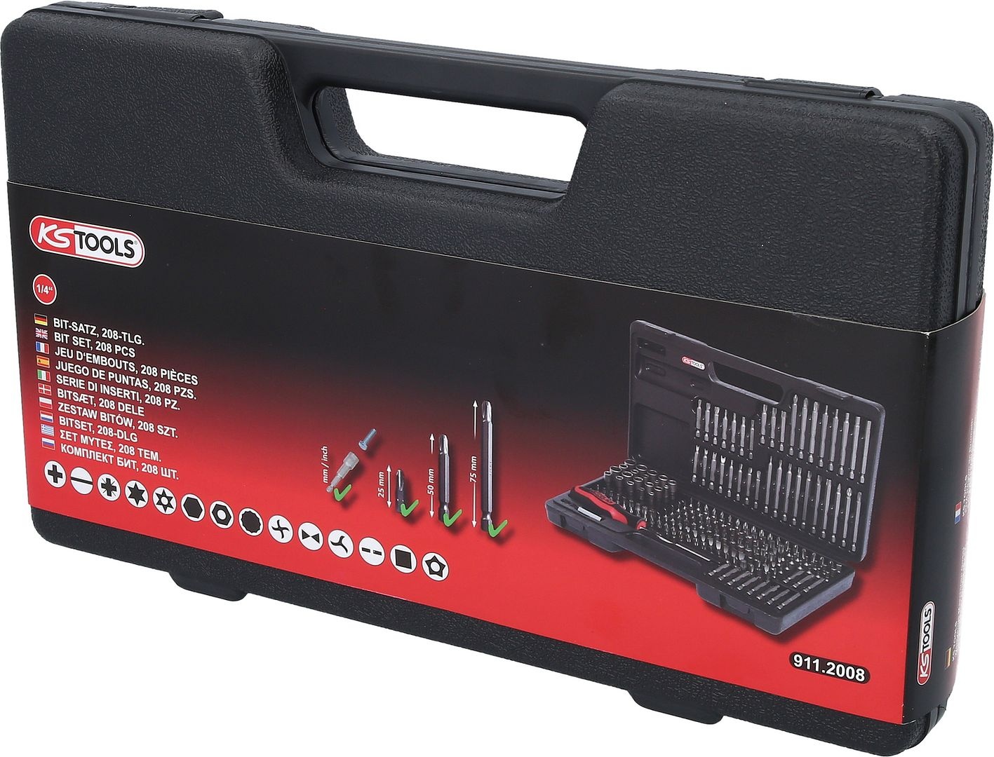 KS Tools 1/4" Bitset - 208 - delig - 911.2008, foto 4 van 6