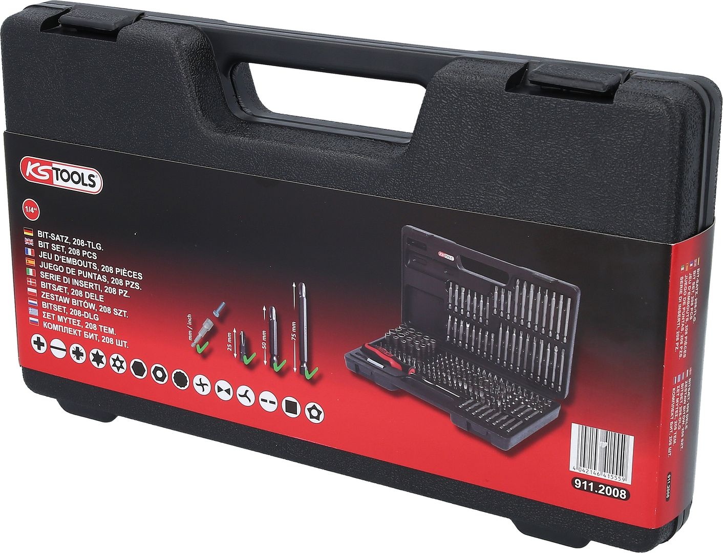 KS Tools 1/4" Bitset - 208 - delig - 911.2008, foto 5 van 6