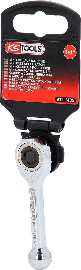 KS Tools 1/4" mini-vrijloop-ratel - 912.1485, foto 4 van 6