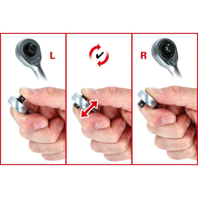 KS Tools 1/4" mini freewheel ratchet - 912.1485