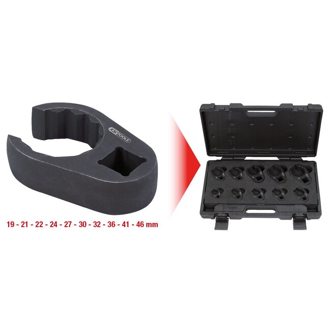 KS Tools Leitungsschlüssel-Satz, SW 19-46 mm, 10-tlg - 913.1300