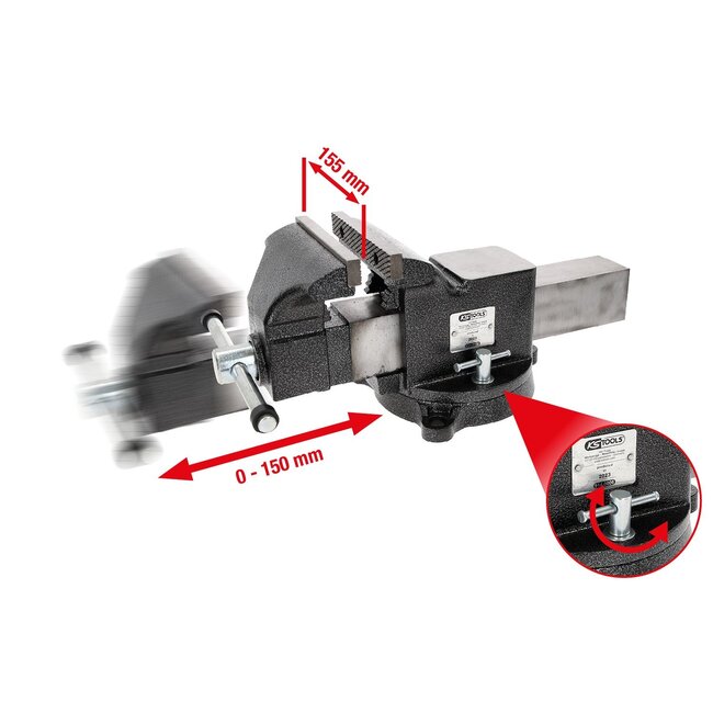 KS Tools Etaux à mors parallèles, 6" – 914.0006