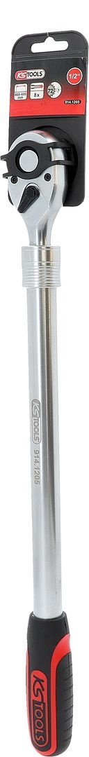 KS Tools 1/2" omschakelbare telescoopratel - extra lang - 72-tanden - 914.1205, foto 4 van 6