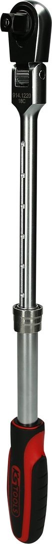 KS Tools 1/2" SlimPOWER Omschakelbare ratel met telescooparm - 72 tanden - 914.1220, foto 3 van 6