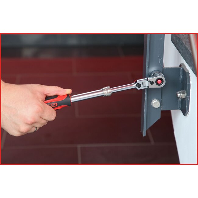 KS Tools 1/2" SlimPOWER Teleskop-Gelenk-Umschaltknarre, 72 Zahn - 914.1220