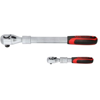KS Tools 1/4" + 1/2" omschakelbare telescoopratelset - 2 - delig