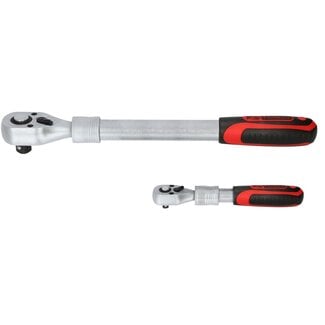 KS Tools Kit de cliquets réversibles télescopiques 1/4" + 1/2", 2 pcs