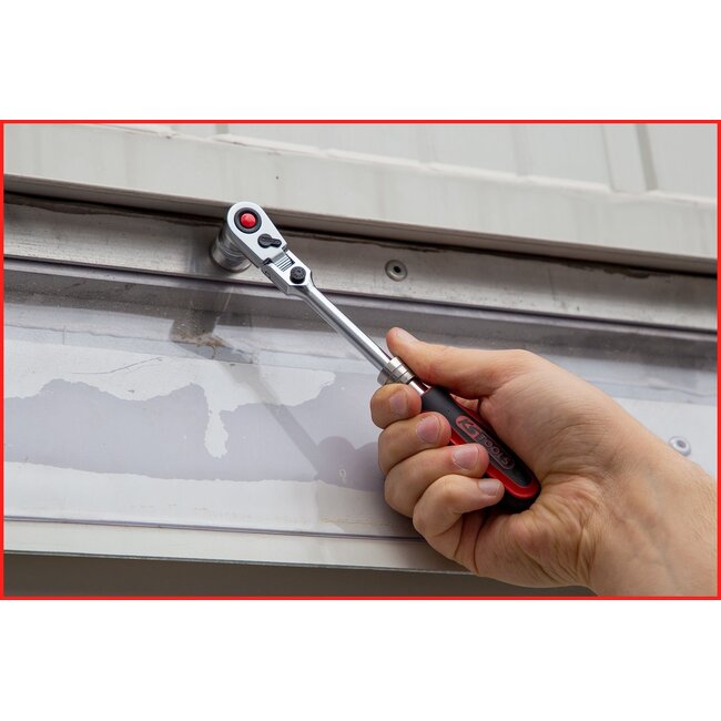 KS Tools 1/4" SlimPOWER telescopic-joint reversible ratchet, 72 teeth - 914.1420