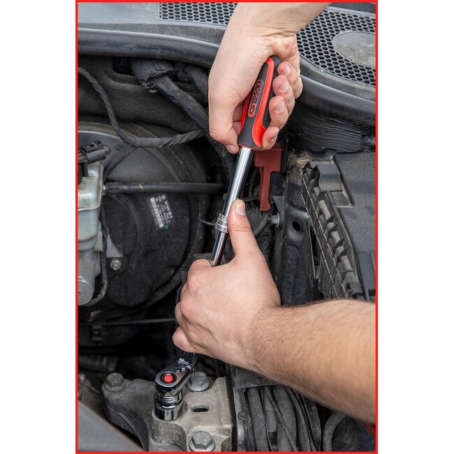 KS Tools 3/8" SlimPOWER Telescopic reversible ratchet, 72 teeth - 914.3820