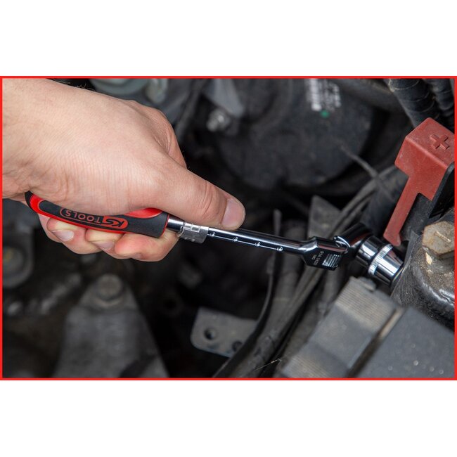 KS Tools 3/8" SlimPOWER Telescopic reversible ratchet, 72 teeth - 914.3820