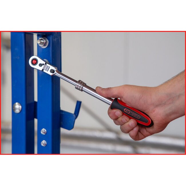 KS Tools 3/8" SlimPOWER Telescopic reversible ratchet, 72 teeth - 914.3820